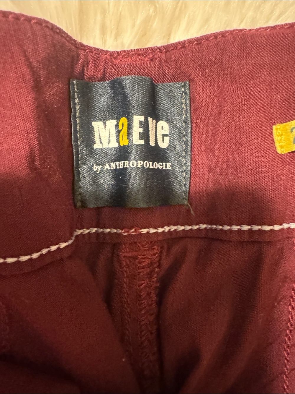 Anthropologie Maroon High-Rise Pants - Picture 3 of 6